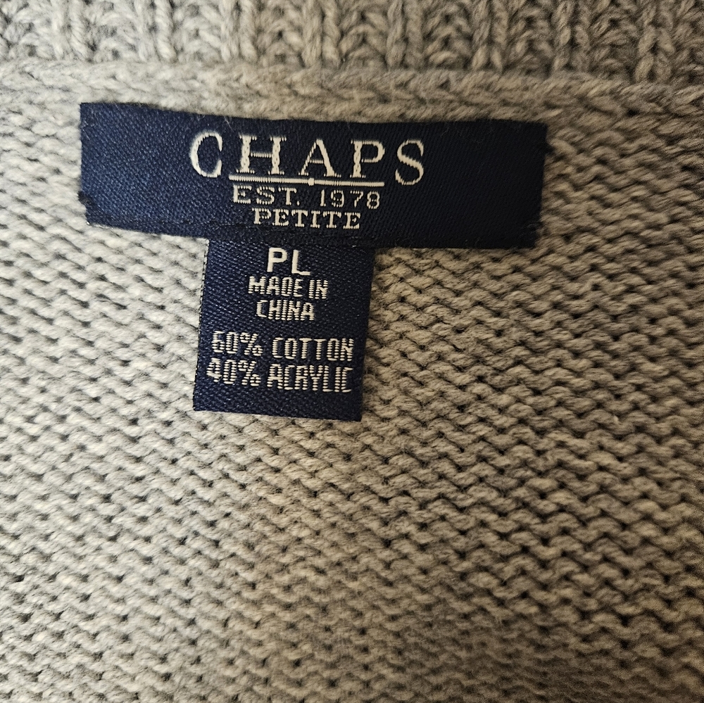 Chaps Single Button Shawl Neck Sweater - image 4